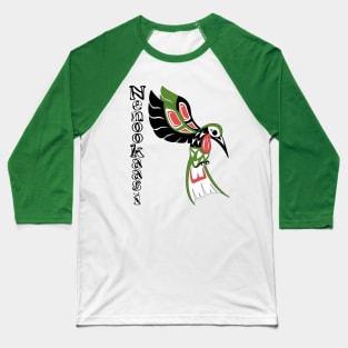 Indigenous Hummingbird (Nenookaasi) Baseball T-Shirt